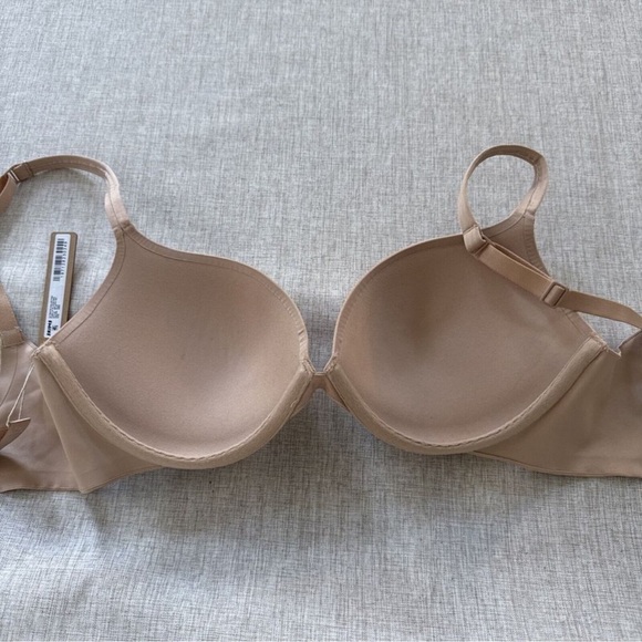 SKIMS Kim K. Ultimate Collection Push Up Plunge Bra BR-UWR-1881 Clay 32DD - Picture 3 of 5